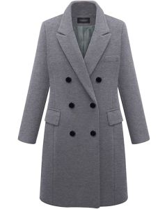 Women Double Breasted Pea Coat for Winter
